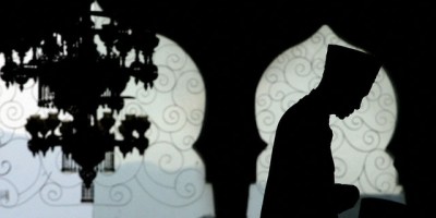 Muslim Prays Inside Baiturrahman Mosque