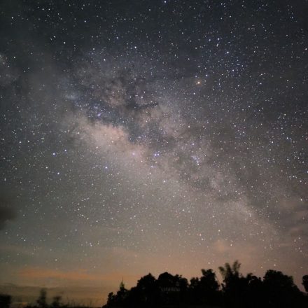 stunning milky way night sky landscape
